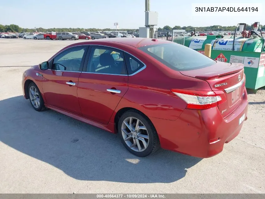 2013 Nissan Sentra Sr VIN: 3N1AB7AP4DL644194 Lot: 40564377