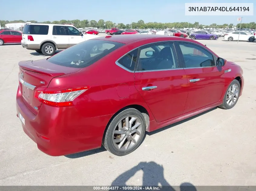 2013 Nissan Sentra Sr VIN: 3N1AB7AP4DL644194 Lot: 40564377