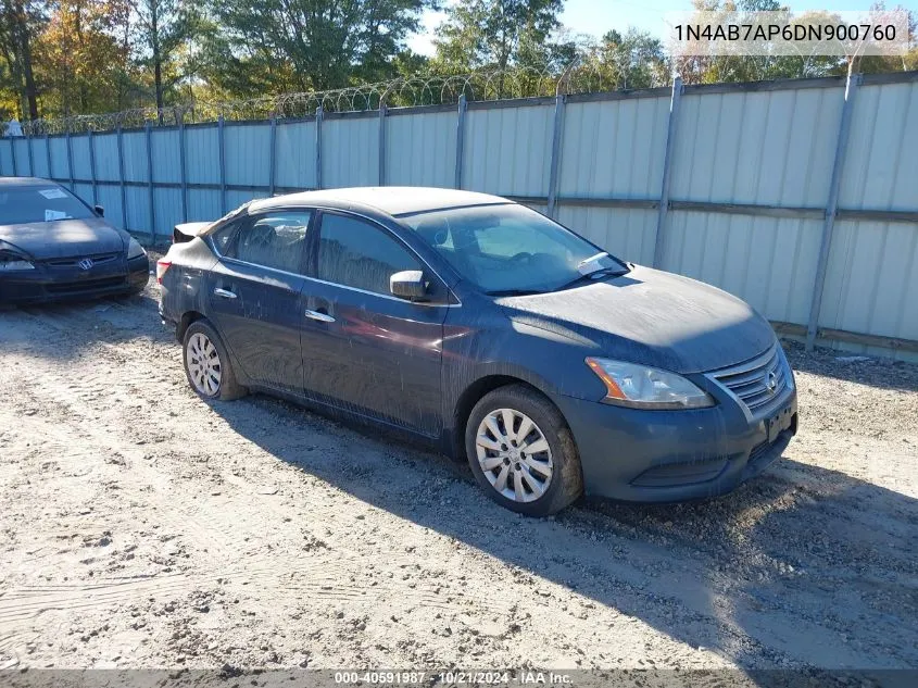 2013 Nissan Sentra Sv VIN: 1N4AB7AP6DN900760 Lot: 40591987