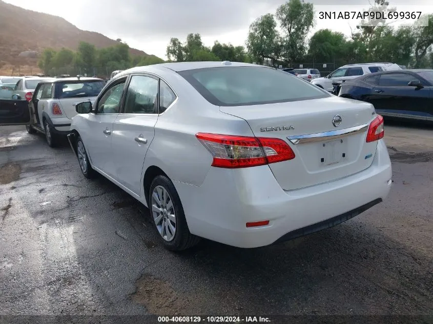 2013 Nissan Sentra Sv VIN: 3N1AB7AP9DL699367 Lot: 40608129