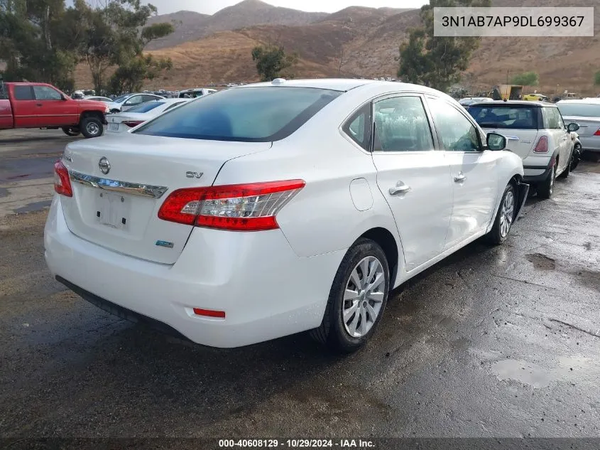 2013 Nissan Sentra Sv VIN: 3N1AB7AP9DL699367 Lot: 40608129