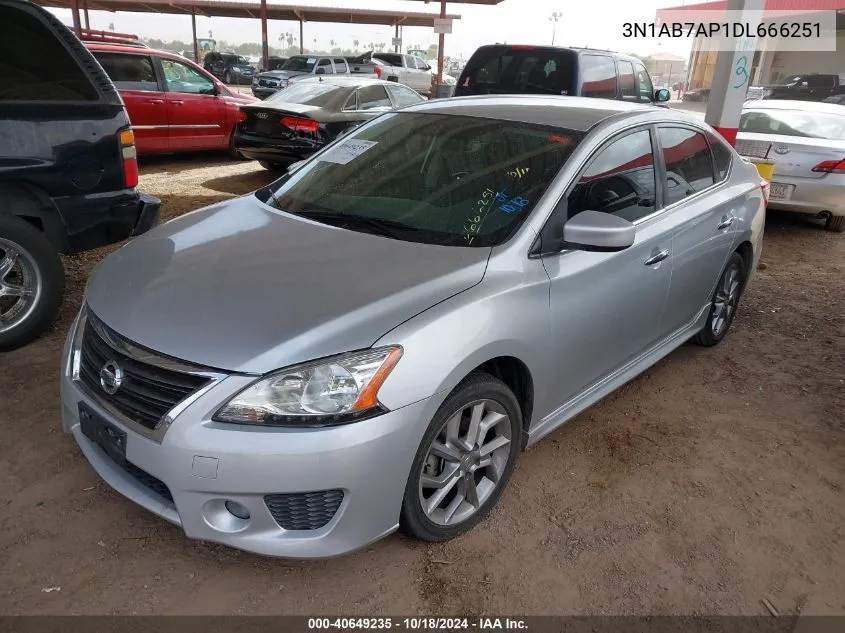 2013 Nissan Sentra Sr VIN: 3N1AB7AP1DL666251 Lot: 40649235