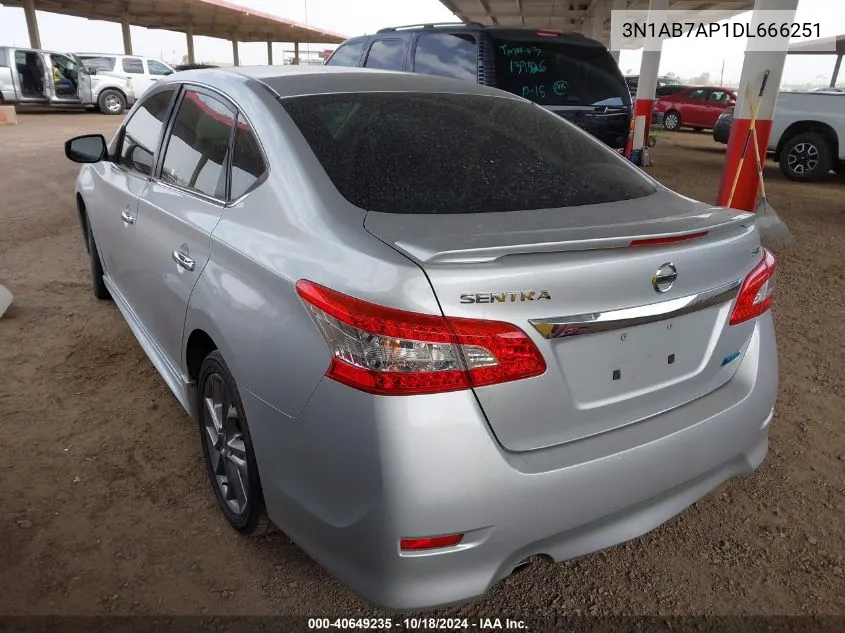 2013 Nissan Sentra Sr VIN: 3N1AB7AP1DL666251 Lot: 40649235