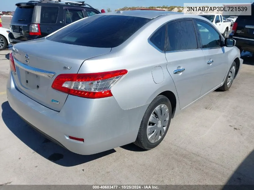 2013 Nissan Sentra Sv VIN: 3N1AB7AP3DL721539 Lot: 40683477