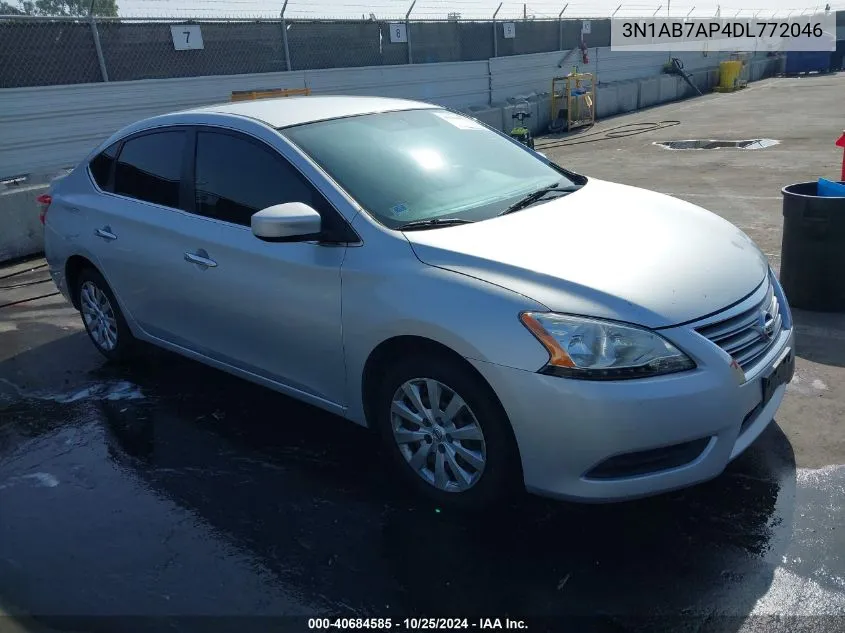 2013 Nissan Sentra S VIN: 3N1AB7AP4DL772046 Lot: 40684585