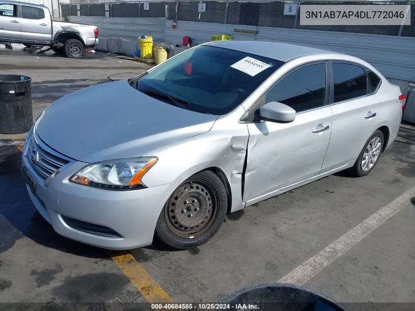 2013 Nissan Sentra S VIN: 3N1AB7AP4DL772046 Lot: 40684585