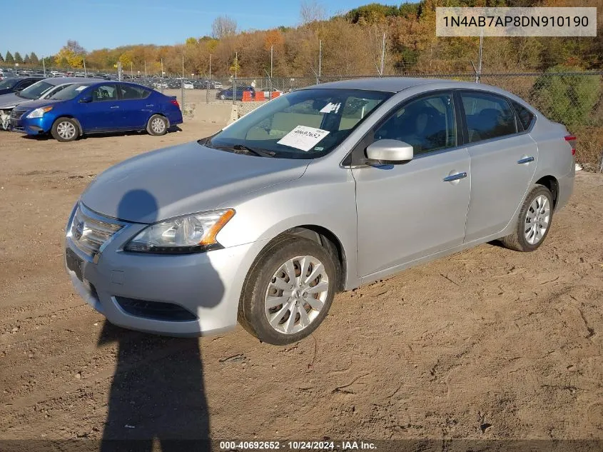 1N4AB7AP8DN910190 2013 Nissan Sentra Sv