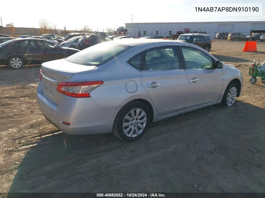 1N4AB7AP8DN910190 2013 Nissan Sentra Sv