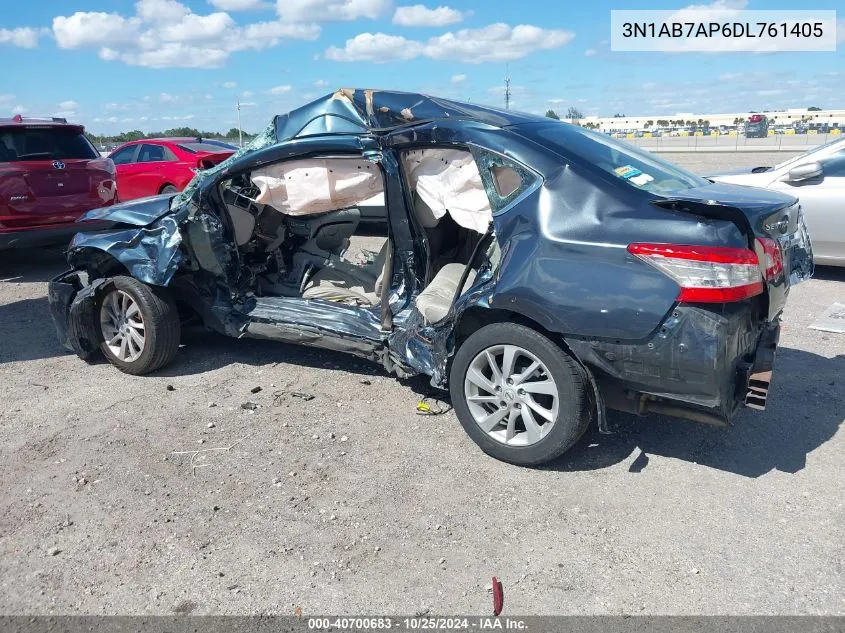 2013 Nissan Sentra S VIN: 3N1AB7AP6DL761405 Lot: 40700683