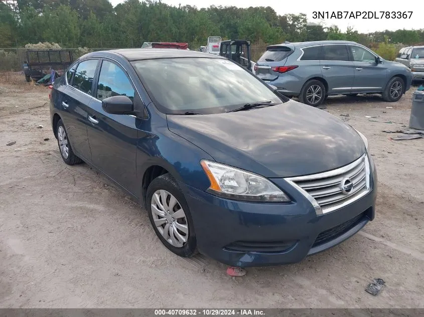 2013 Nissan Sentra Sv VIN: 3N1AB7AP2DL783367 Lot: 40709632