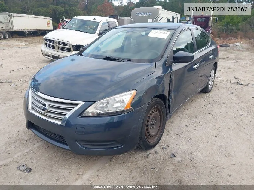 2013 Nissan Sentra Sv VIN: 3N1AB7AP2DL783367 Lot: 40709632