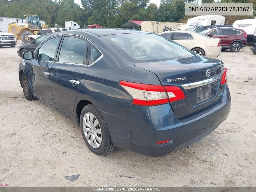 2013 Nissan Sentra Sv VIN: 3N1AB7AP2DL783367 Lot: 40709632