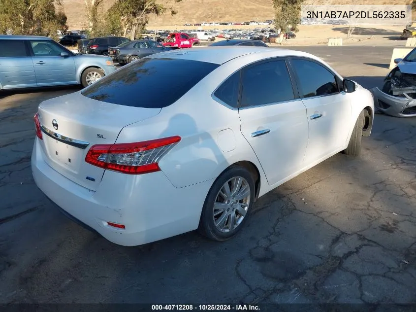 2013 Nissan Sentra Sl VIN: 3N1AB7AP2DL562335 Lot: 40712208