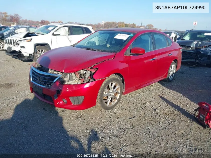 2013 Nissan Sentra Sr VIN: 3N1AB7AP1DL724990 Lot: 40721935