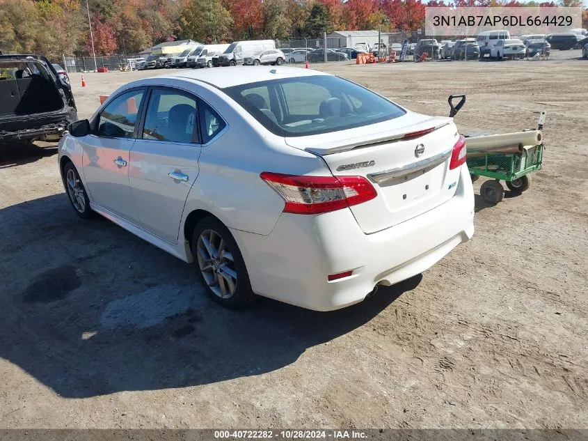 2013 Nissan Sentra Sr VIN: 3N1AB7AP6DL664429 Lot: 40722282