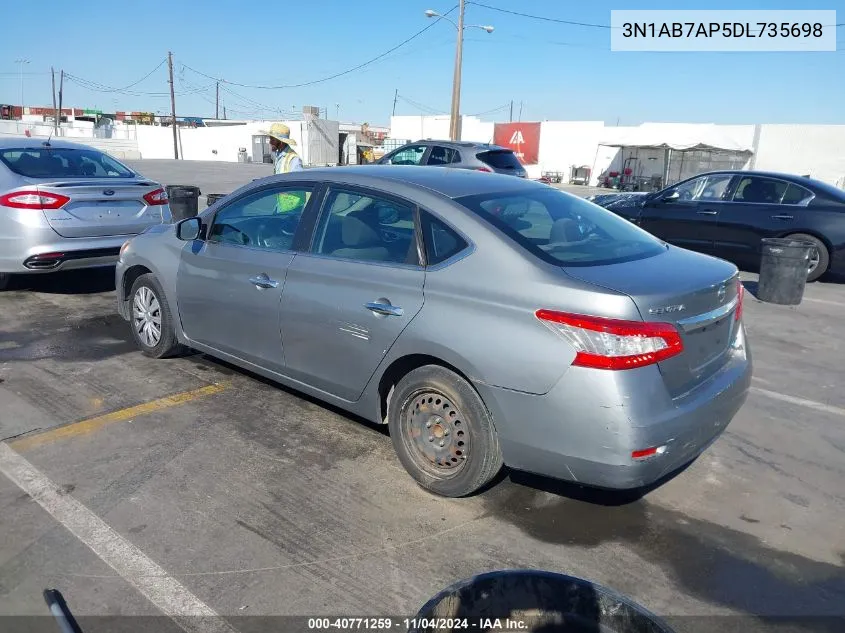 2013 Nissan Sentra Sv VIN: 3N1AB7AP5DL735698 Lot: 40771259