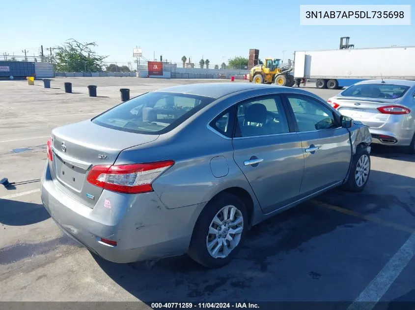 2013 Nissan Sentra Sv VIN: 3N1AB7AP5DL735698 Lot: 40771259