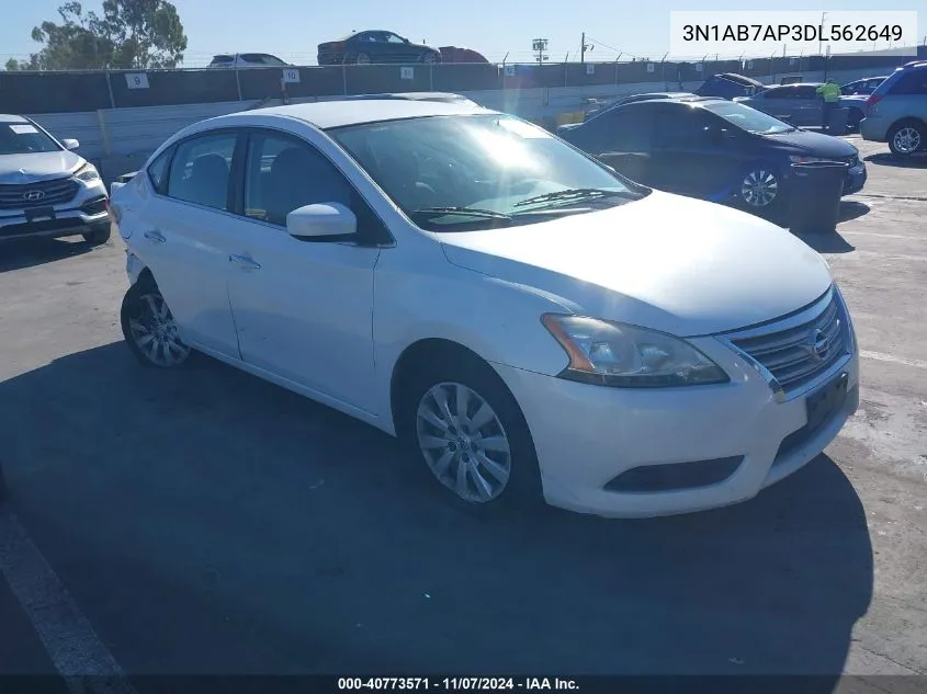 2013 Nissan Sentra Sv VIN: 3N1AB7AP3DL562649 Lot: 40773571