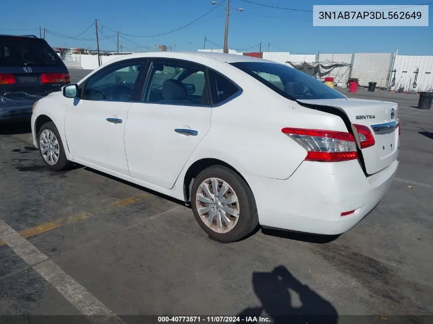 2013 Nissan Sentra Sv VIN: 3N1AB7AP3DL562649 Lot: 40773571