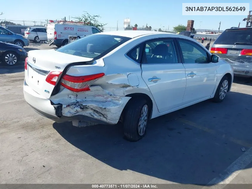 2013 Nissan Sentra Sv VIN: 3N1AB7AP3DL562649 Lot: 40773571