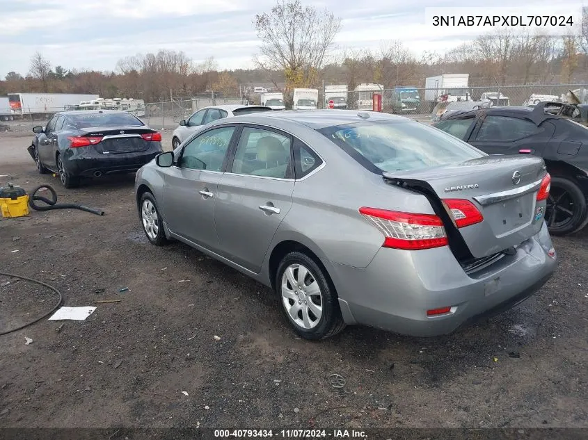 3N1AB7APXDL707024 2013 Nissan Sentra Sv