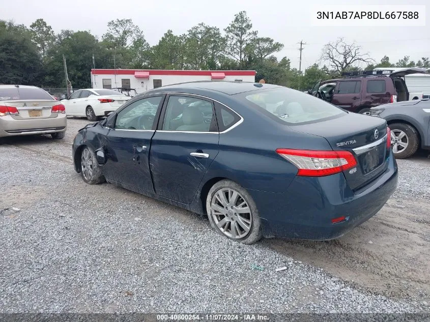 2013 Nissan Sentra Sl VIN: 3N1AB7AP8DL667588 Lot: 40800254