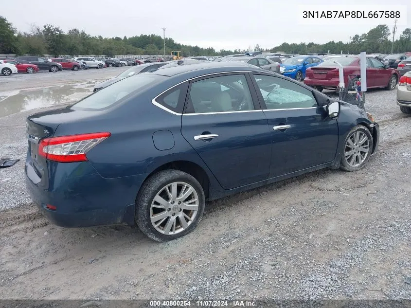 2013 Nissan Sentra Sl VIN: 3N1AB7AP8DL667588 Lot: 40800254