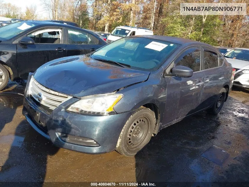 2013 Nissan Sentra Sv VIN: 1N4AB7AP8DN906771 Lot: 40804670