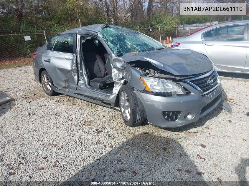 2013 Nissan Sentra Sr VIN: 3N1AB7AP2DL661110 Lot: 40805034