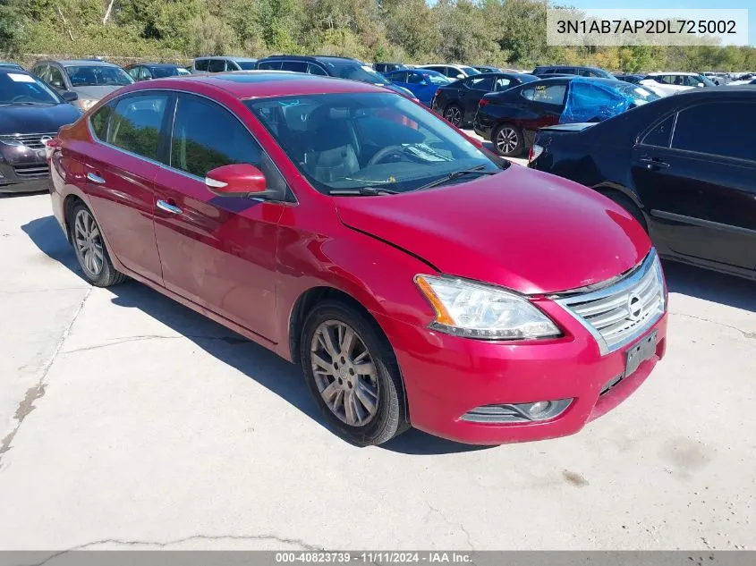 3N1AB7AP2DL725002 2013 Nissan Sentra Sl