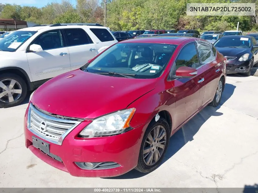 3N1AB7AP2DL725002 2013 Nissan Sentra Sl