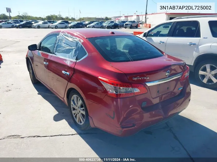 3N1AB7AP2DL725002 2013 Nissan Sentra Sl