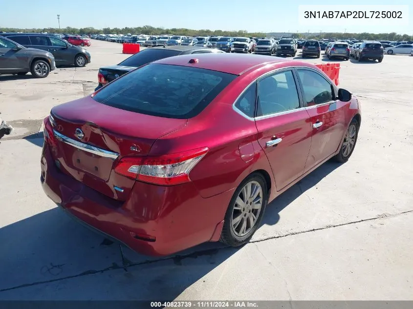 3N1AB7AP2DL725002 2013 Nissan Sentra Sl