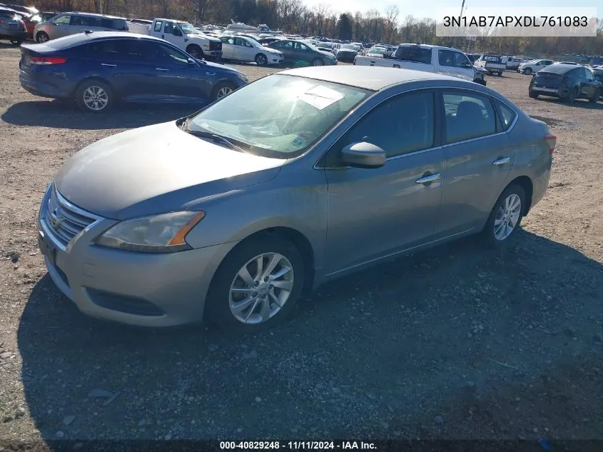 2013 Nissan Sentra S VIN: 3N1AB7APXDL761083 Lot: 40829248