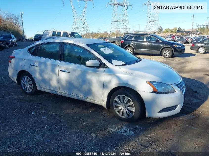 2013 Nissan Sentra Sv VIN: 3N1AB7AP9DL667440 Lot: 40855746