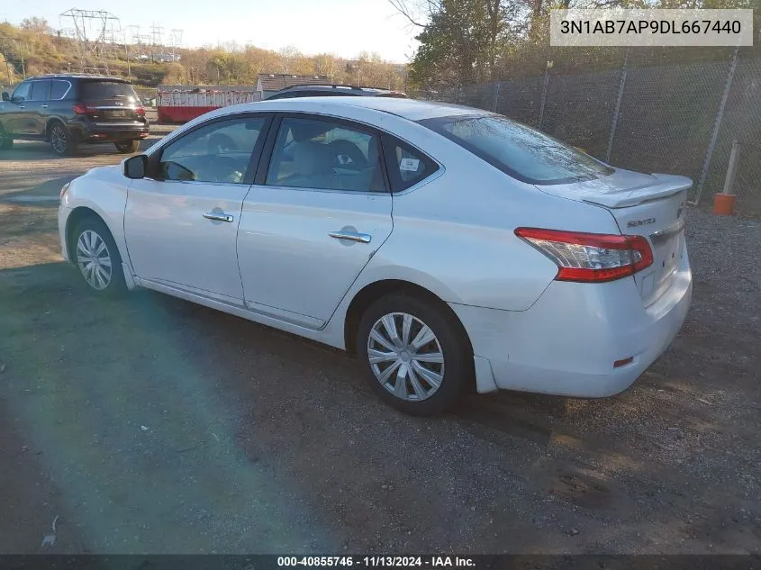 2013 Nissan Sentra Sv VIN: 3N1AB7AP9DL667440 Lot: 40855746