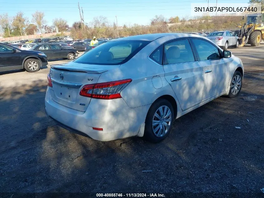 2013 Nissan Sentra Sv VIN: 3N1AB7AP9DL667440 Lot: 40855746