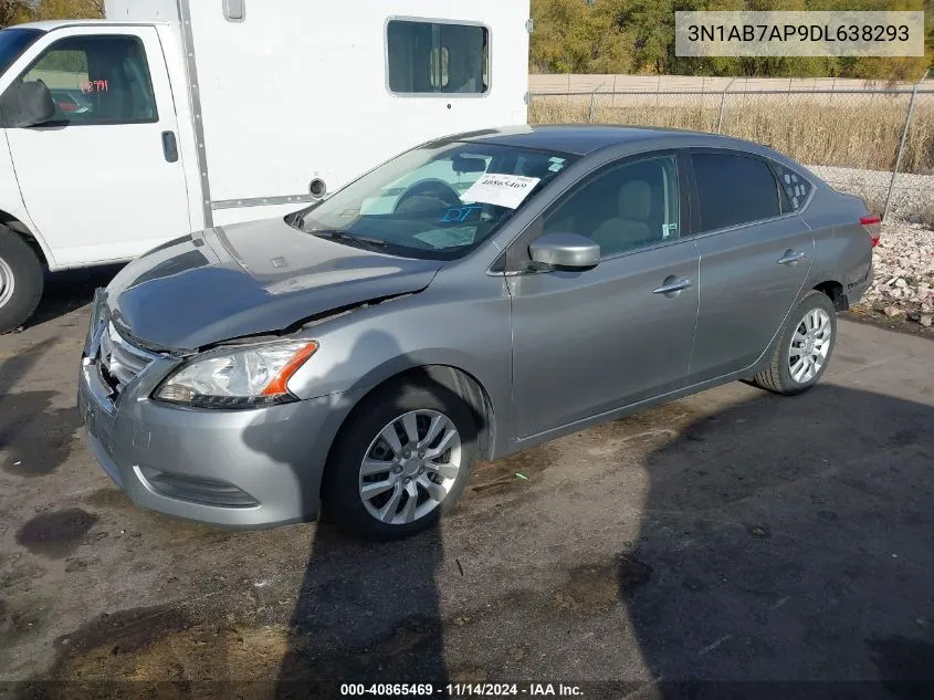 2013 Nissan Sentra Sv VIN: 3N1AB7AP9DL638293 Lot: 40865469