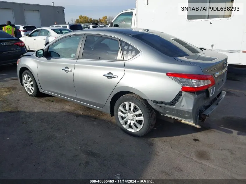 2013 Nissan Sentra Sv VIN: 3N1AB7AP9DL638293 Lot: 40865469