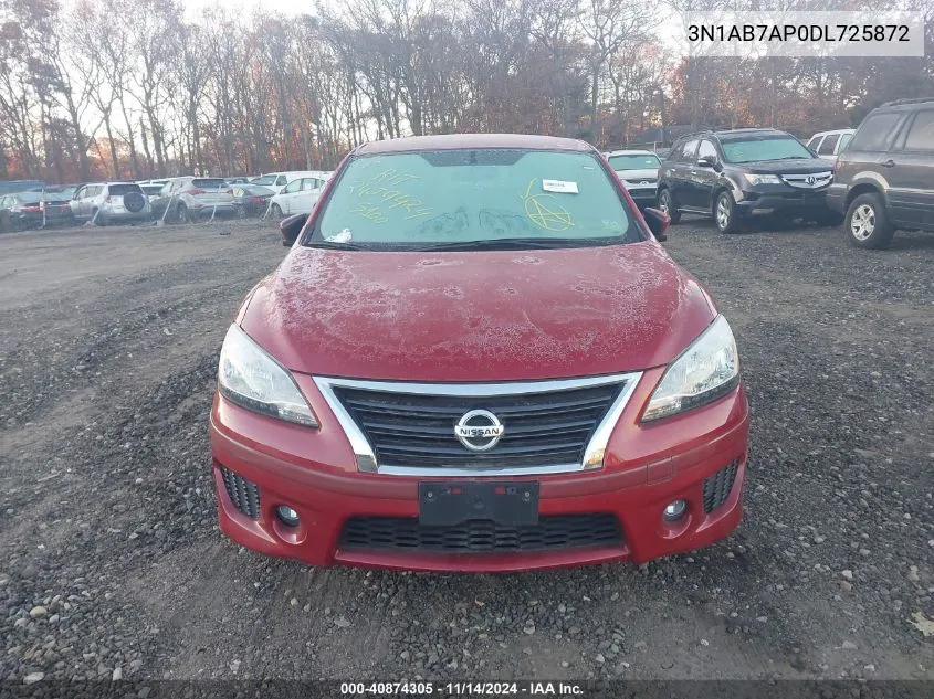 2013 Nissan Sentra Sr VIN: 3N1AB7AP0DL725872 Lot: 40874305