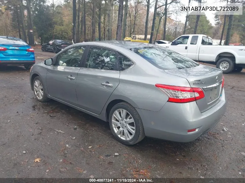 3N1AB7AP3DL722089 2013 Nissan Sentra Sl