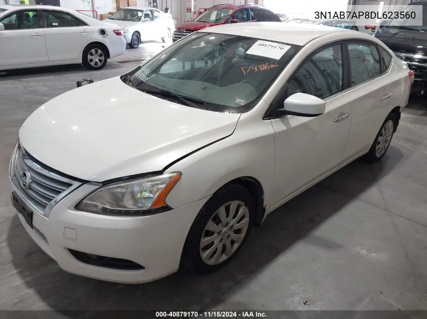 2013 Nissan Sentra Sv VIN: 3N1AB7AP8DL623560 Lot: 40879170