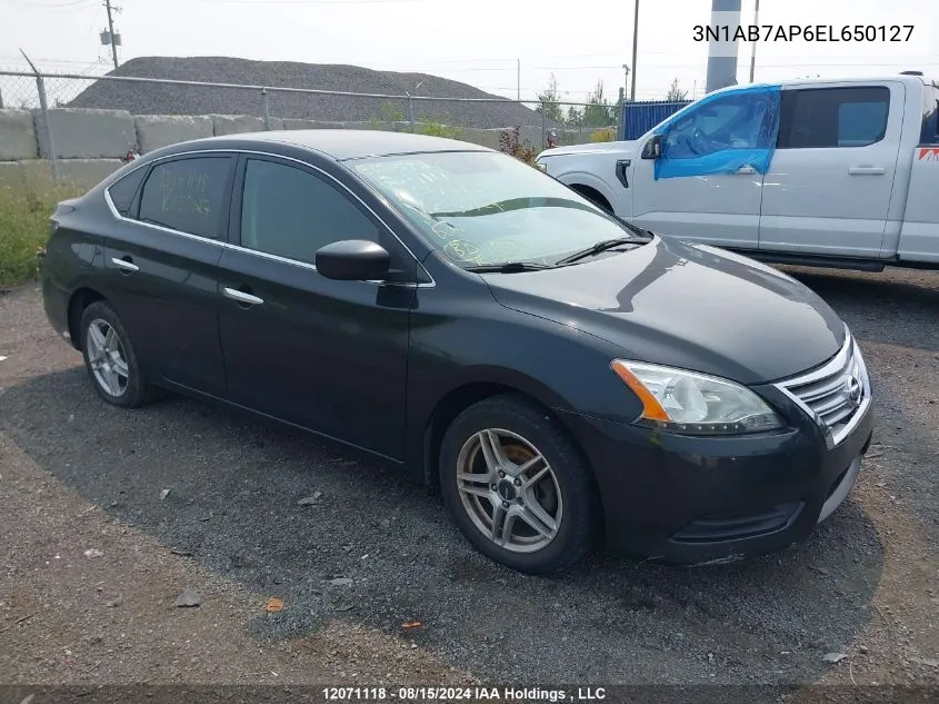 2014 Nissan Sentra VIN: 3N1AB7AP6EL650127 Lot: 12071118