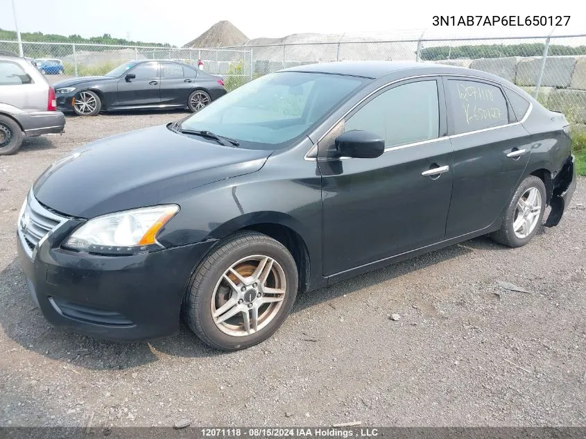 2014 Nissan Sentra VIN: 3N1AB7AP6EL650127 Lot: 12071118