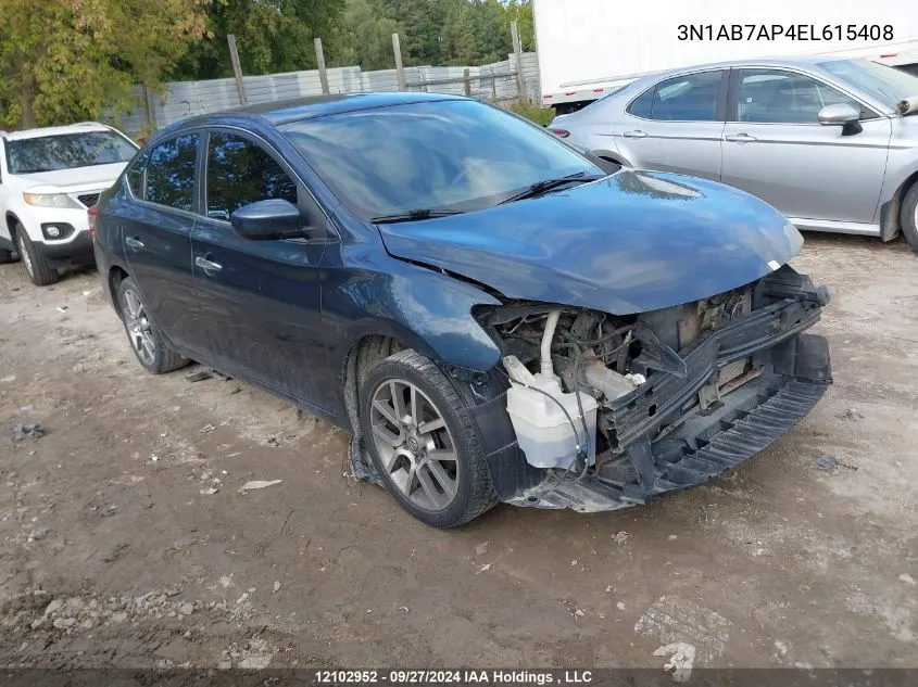 2014 Nissan Sentra VIN: 3N1AB7AP4EL615408 Lot: 12102952