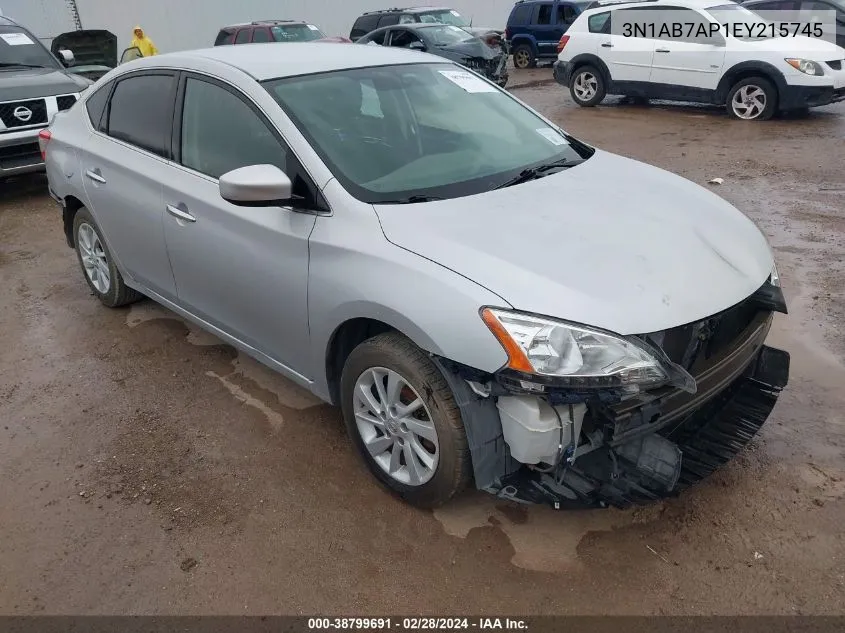 2014 Nissan Sentra Sv VIN: 3N1AB7AP1EY215745 Lot: 38799691