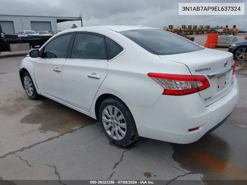 2014 Nissan Sentra Sv VIN: 3N1AB7AP9EL637324 Lot: 39323356