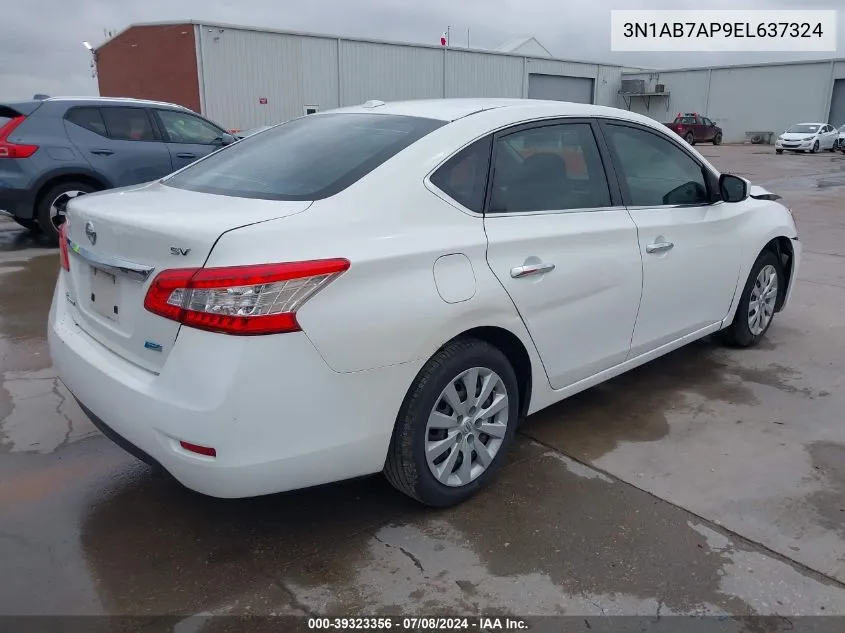 2014 Nissan Sentra Sv VIN: 3N1AB7AP9EL637324 Lot: 39323356