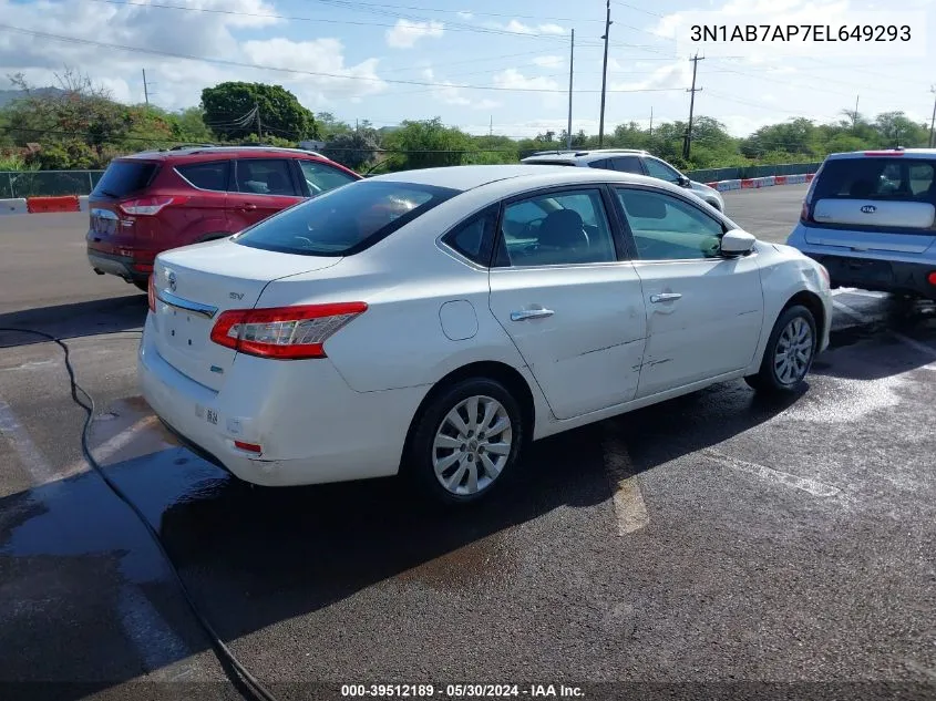 3N1AB7AP7EL649293 2014 Nissan Sentra Fe+ S/Fe+ Sv/S/Sl/Sr/Sv