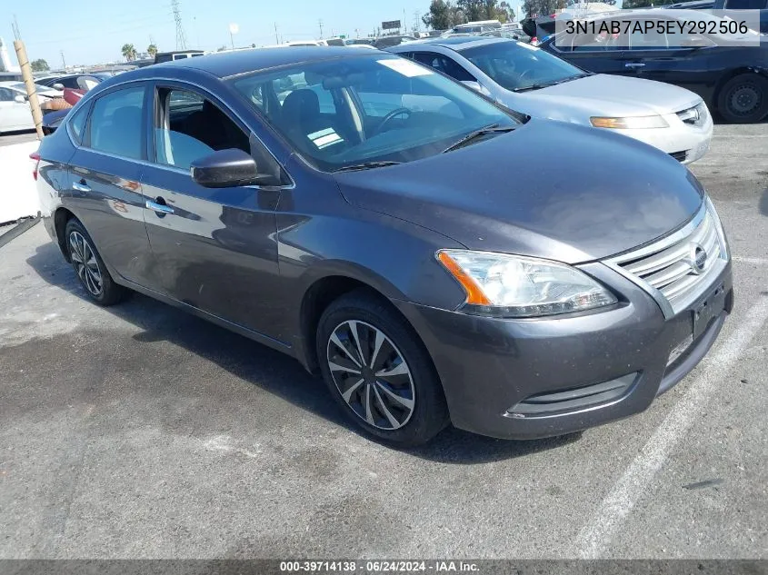 2014 Nissan Sentra Sv VIN: 3N1AB7AP5EY292506 Lot: 39714138